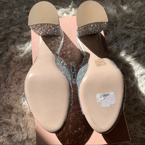 Miu Miu Glitter Mules - Picture 6 of 6